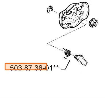 Пружина собачки драйвера Husqvarna 5038736-01 для 322/323/325/327