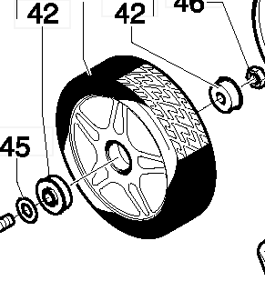 Колесо газонокосилки R147/153 переднее Husqvarna 5312105-79