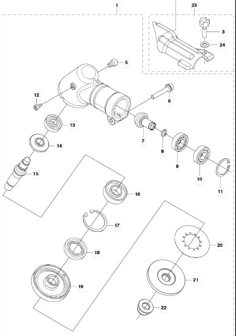 Редуктор угловой в сборе HUSQVARNA 5288183-01 для травокосилки 143II