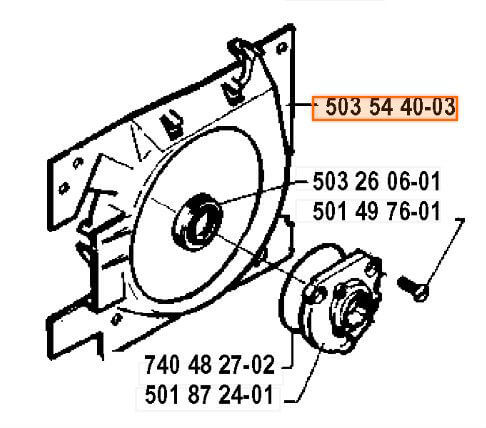 Кожух крыльчатки Husqvarna 5035440-03 для 254/257/262