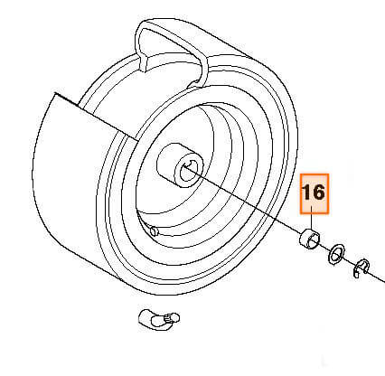 Втулка переднего колеса левая Husqvarna 5752927-01 для Rider111B