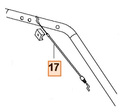 Трос остановки двигателя Husqvarna 5024018-01 для LC140