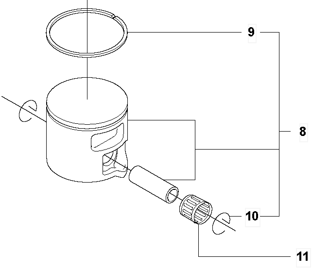 Поршень 555/560 5848078-06 Husqvarna