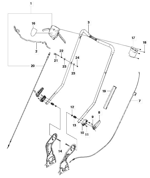 Панель управления в сборе HUSQVARNA 5848614-01 для газонокосилок LC353V
