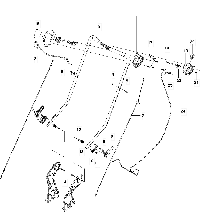 Панель управления в сборе HUSQVARNA 5449329-05 для газонокосилок LC48V