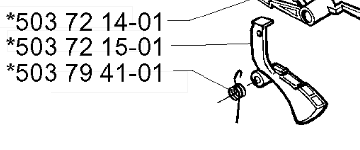 Курок газа HUSQVARNA 5037215-01 к бензобуру 225AI15/25