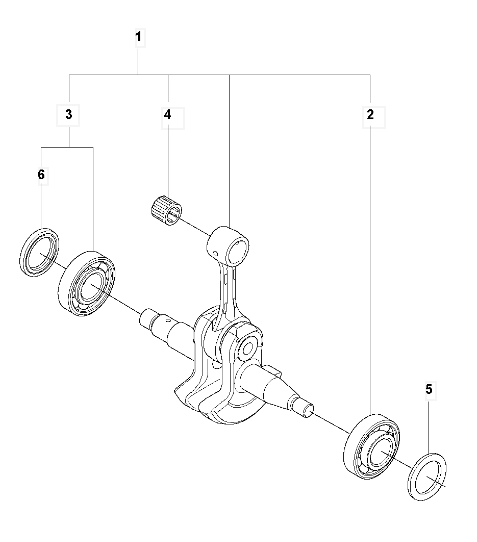 Коленвал в сборе HUSQVARNA 5755452-14 для Husqvarna 555
