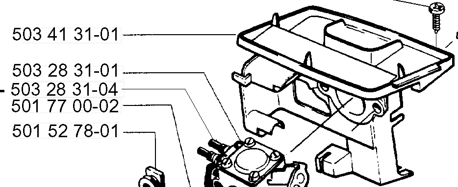 Держатель воздушного фильтра HUSQVARNA 5034131-01 для бензопил 40/45/J2041/2050/P410