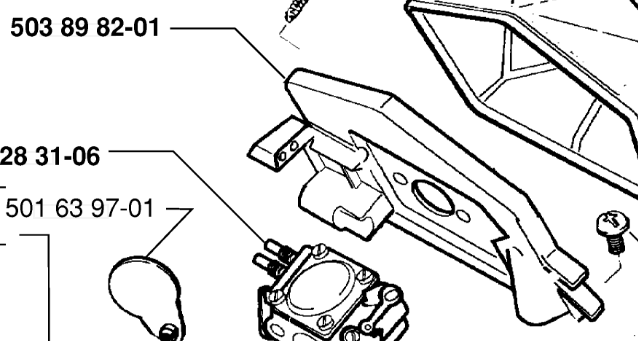 Держатель фильтра HUSQVARNA 5038982-01 для Husqvarna 51/55