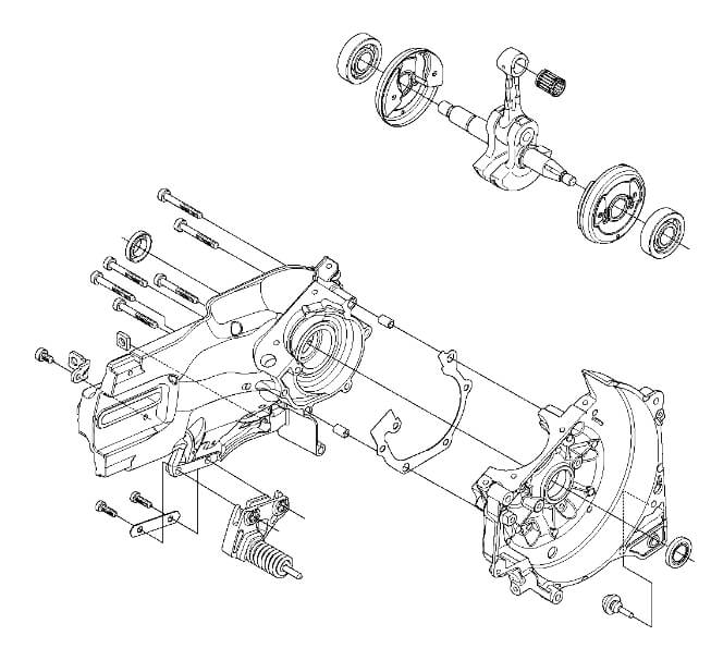 Шорт-блок без ЦПГ Husqvarna 5758259-06 для K760