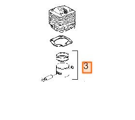 Поршень Husqvarna 5382491-81 для PB407