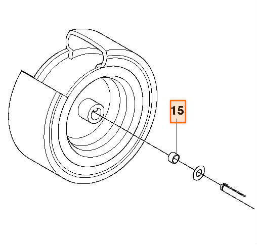 Втулка переднего колеса правая Husqvarna 5065962-09 для Rider111B